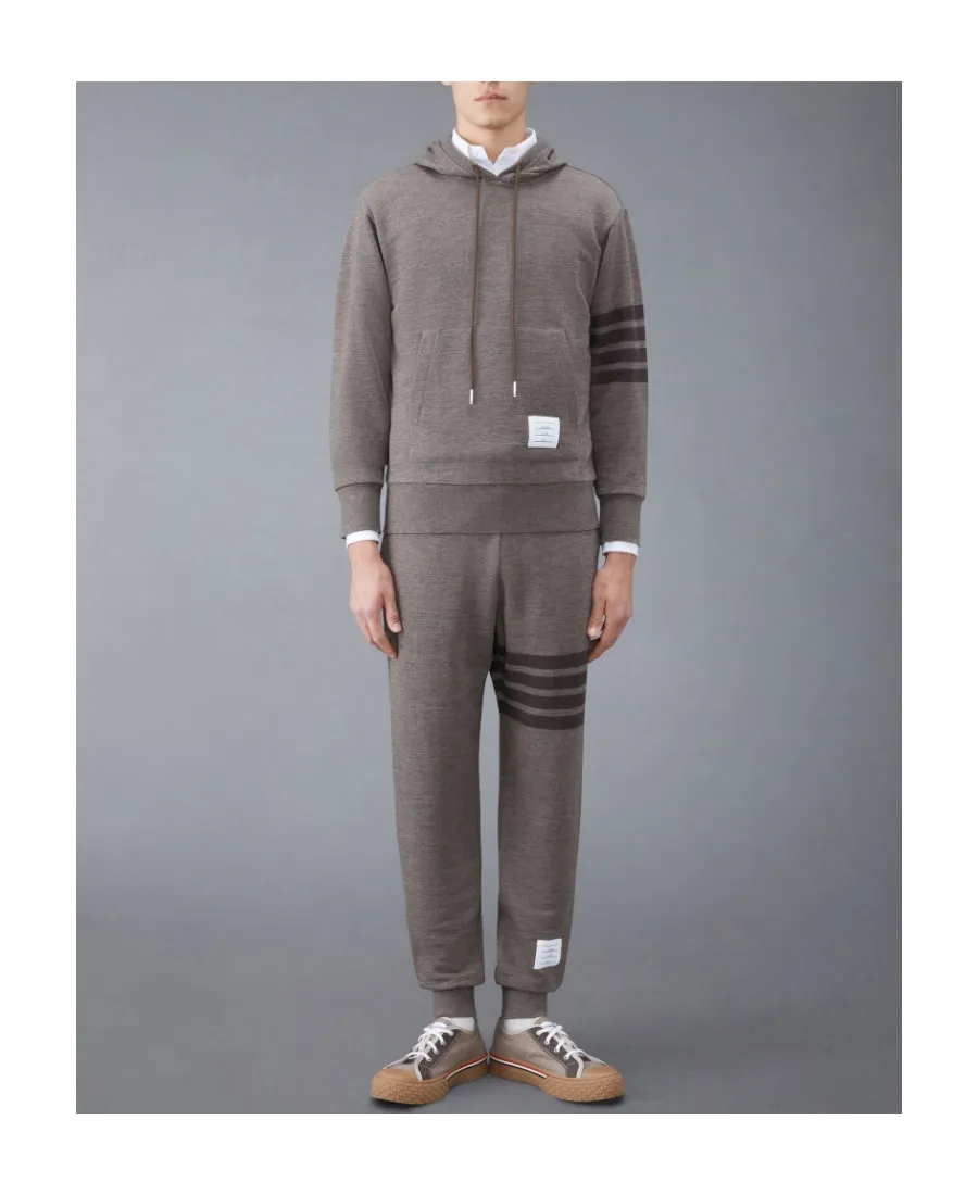 Stripe-Detailed Drawstring Hoodie