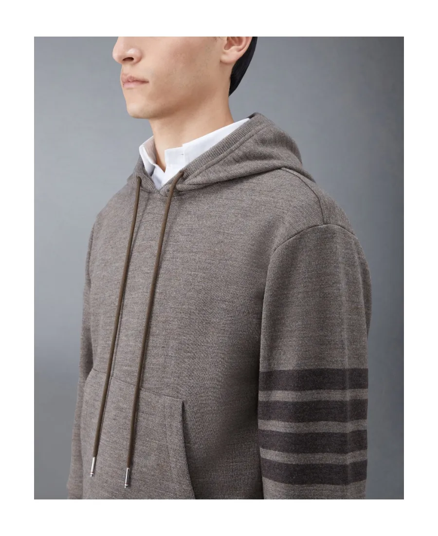 Stripe-Detailed Drawstring Hoodie