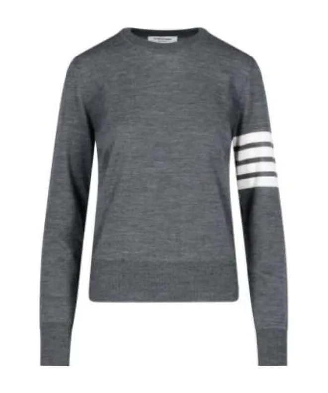 4-Bar Ribbed Crewneck Jumper