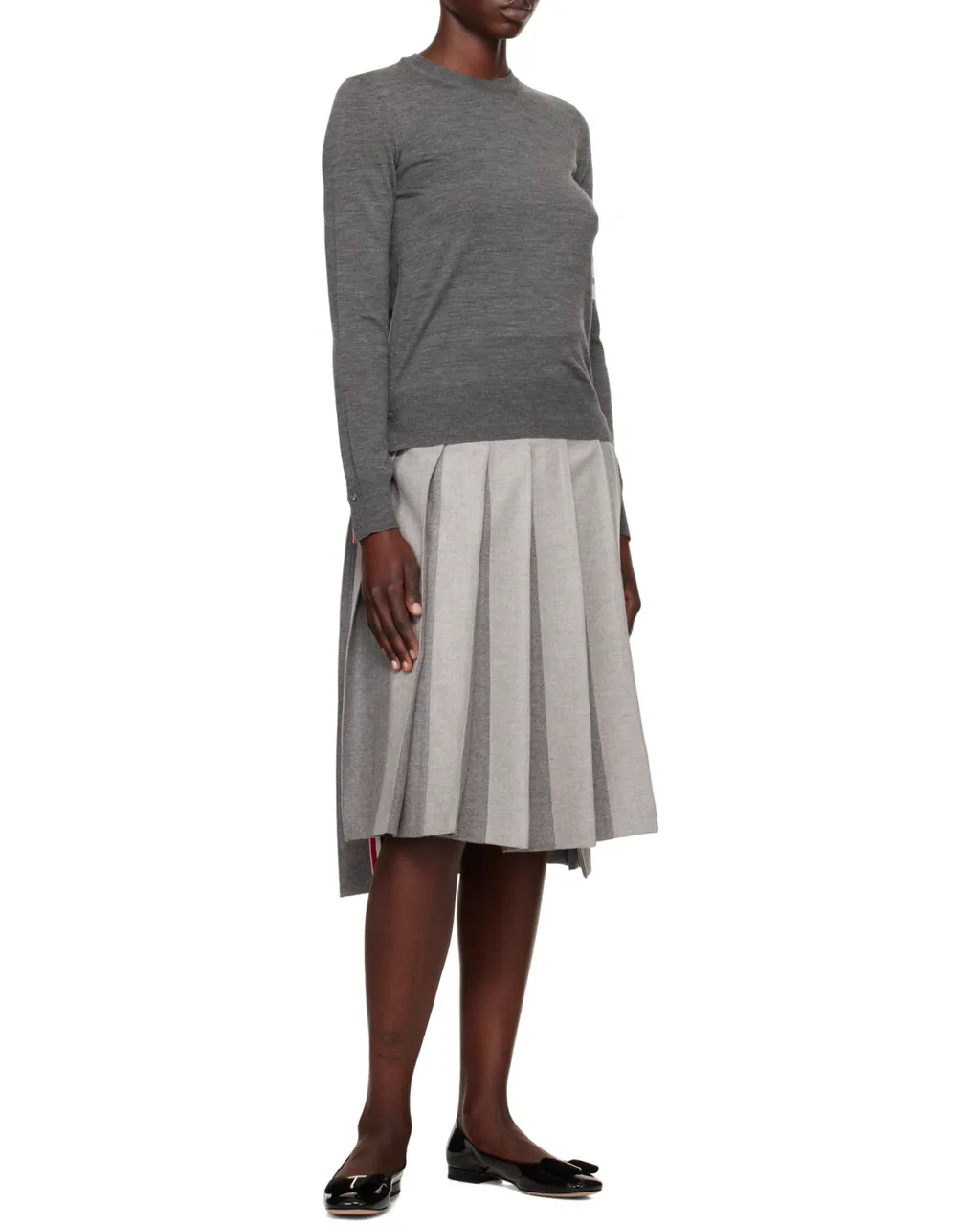 4-Bar Ribbed Crewneck Jumper