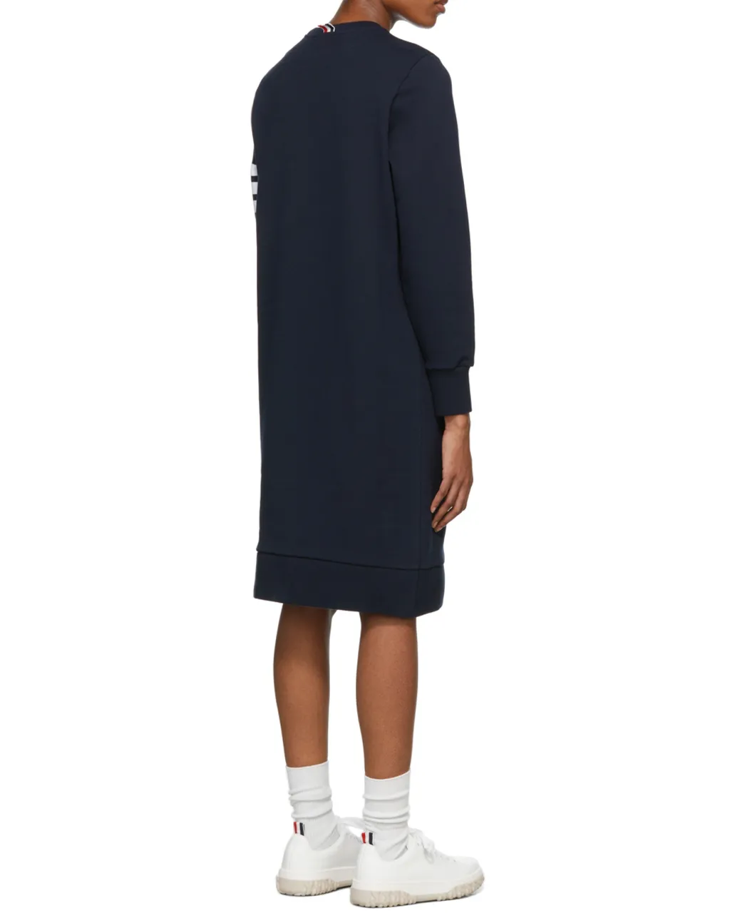 4-Bar Long-Sleeved Sweatshirt Dress