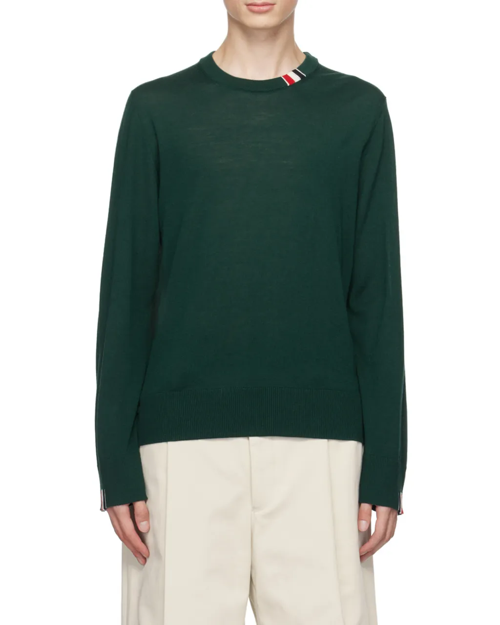 Rwb Stripe Detailed Crewneck Jumper