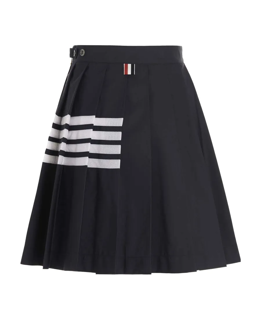 4-Bar Stripe Pleated Skirt