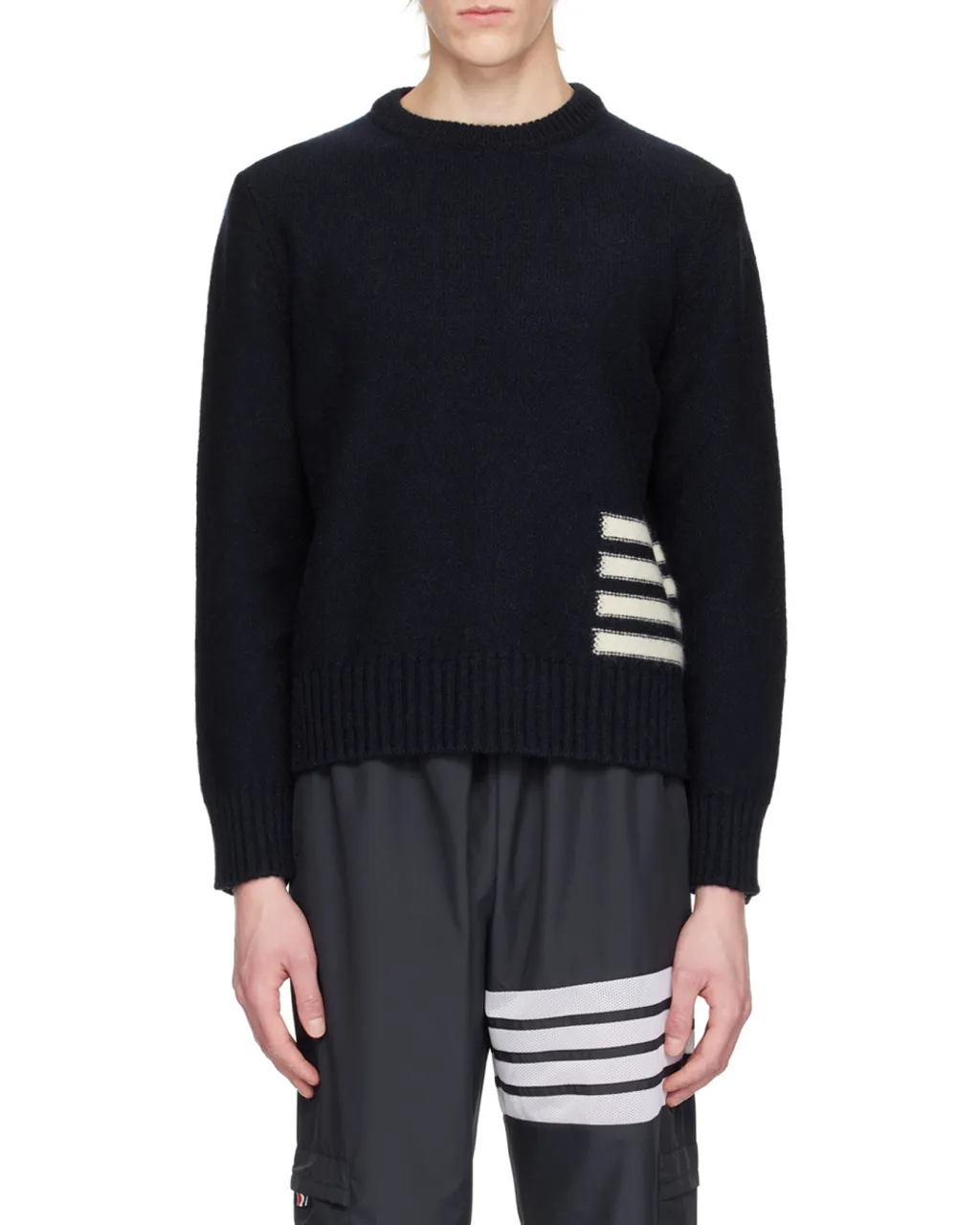 4-Bar Crewneck Sweater