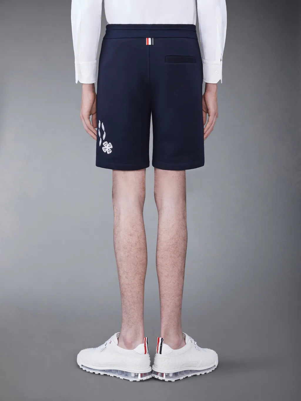 Embroidered Drawstring Track Shorts