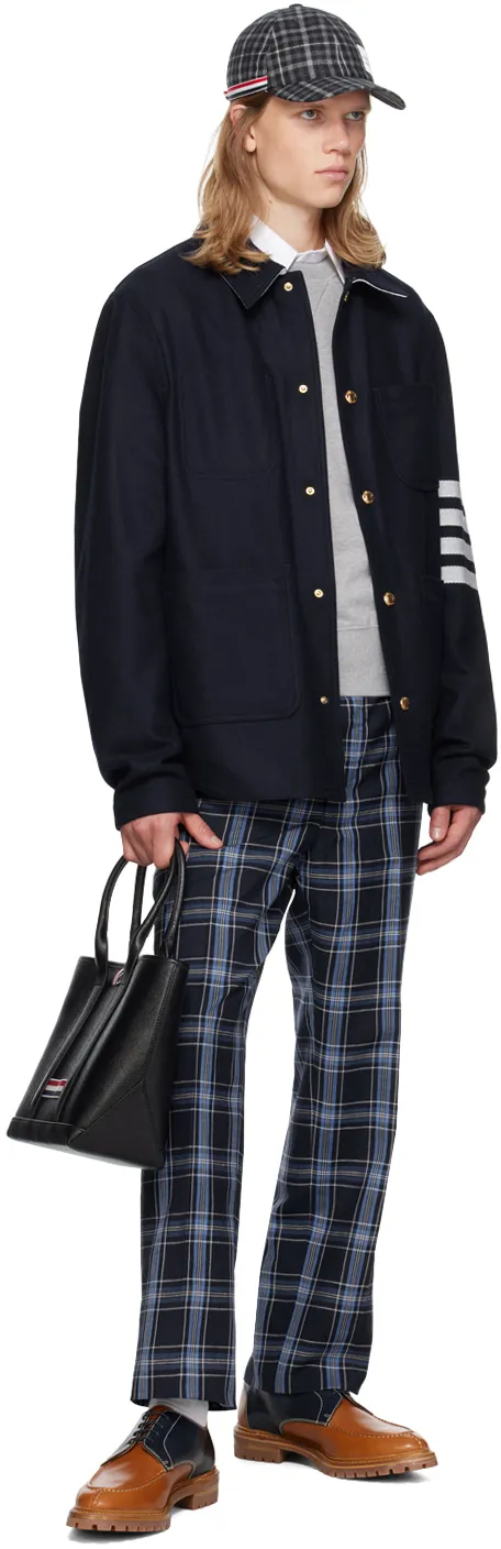 Stripe Detailed Buttoned Jacket