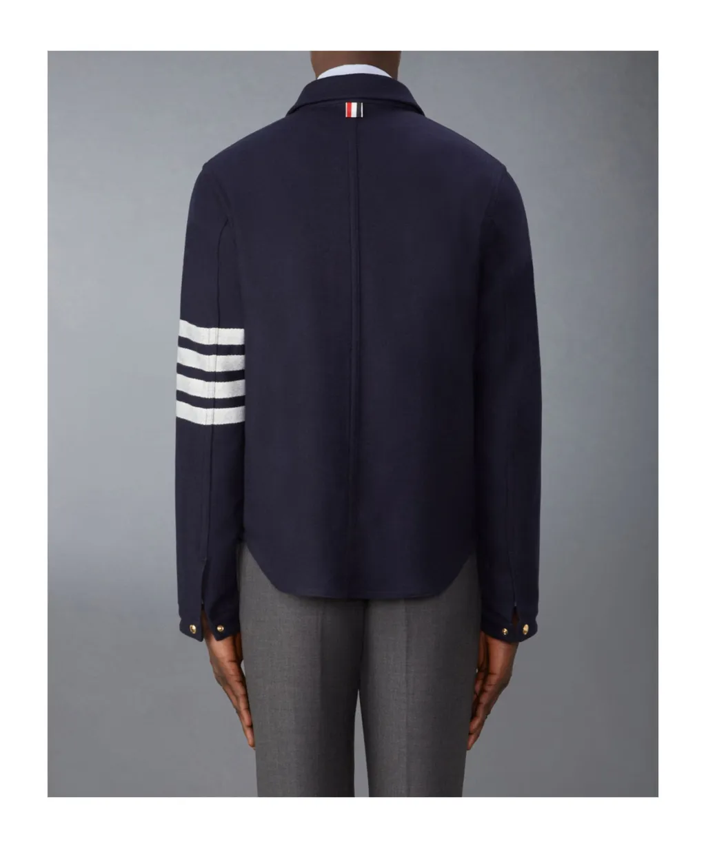 Stripe Detailed Buttoned Jacket