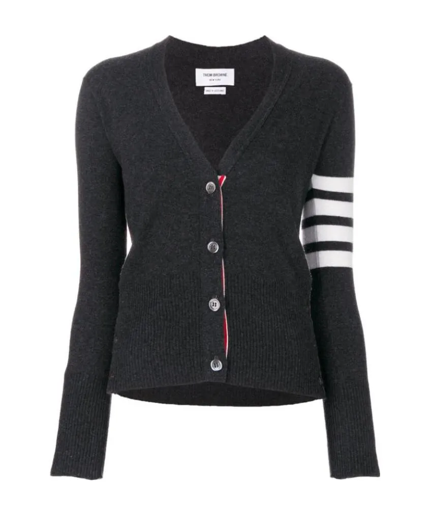 4-Bar V-Neck Cardigan