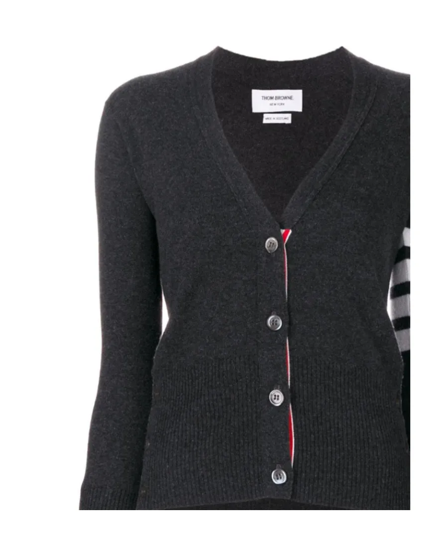 4-Bar V-Neck Cardigan