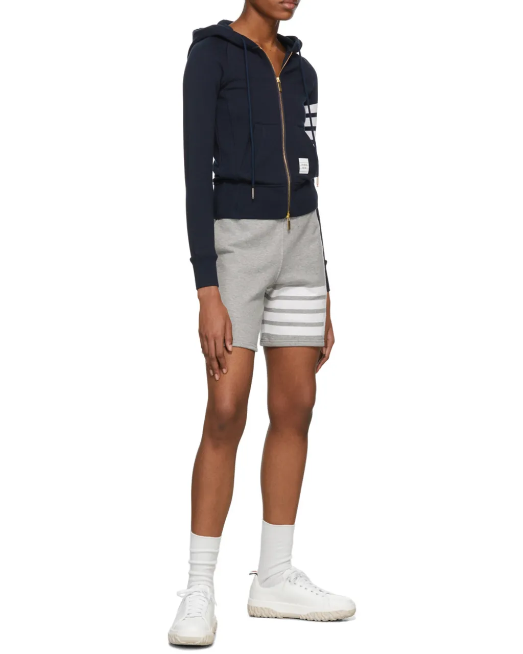 4-Bar Drawstring Track Shorts