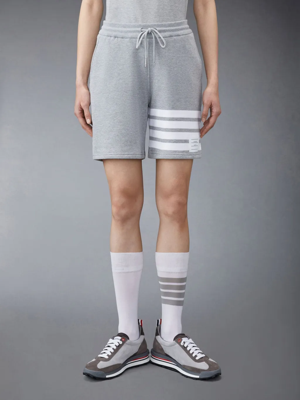 4-Bar Drawstring Track Shorts