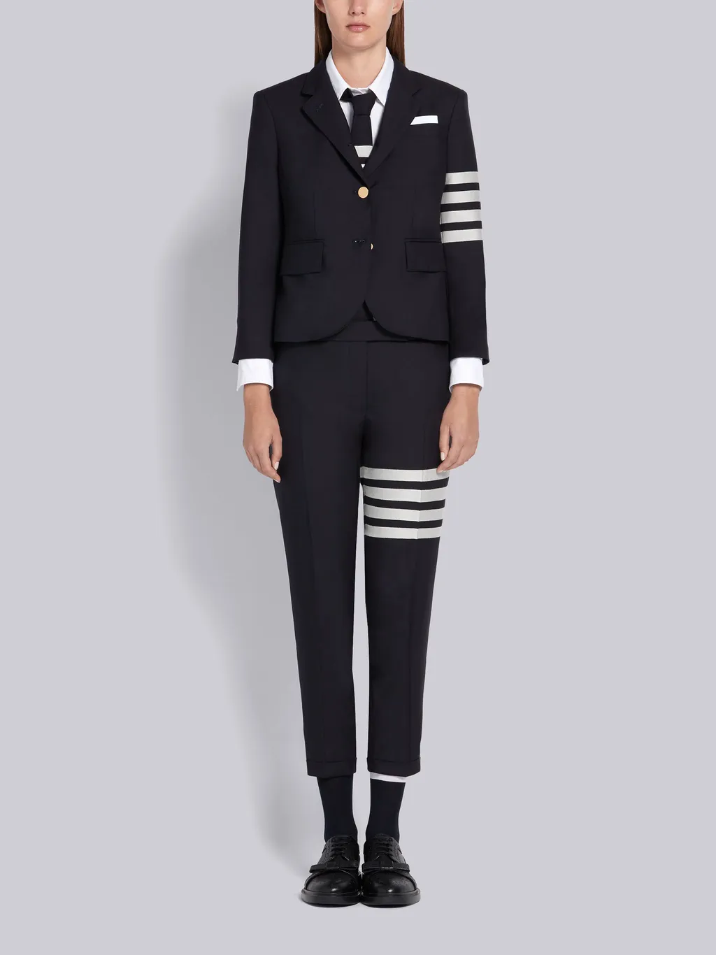 4-Bar Panelled Crop Pants