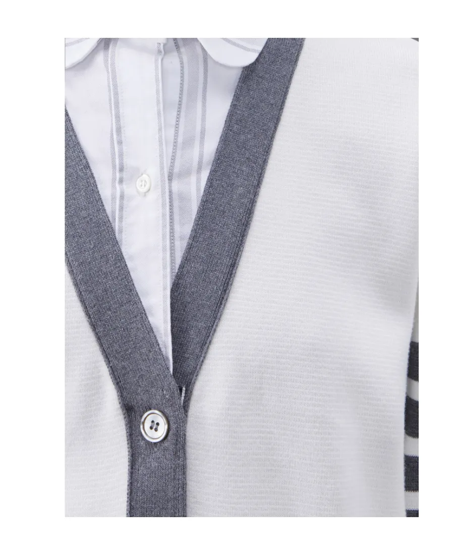 Milano Oxford Layered Shirt Cardigan