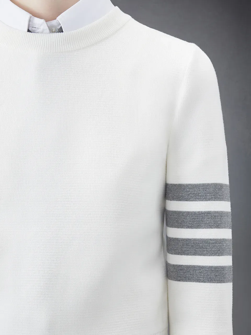 4-Bar Crewneck Knitted Jumper