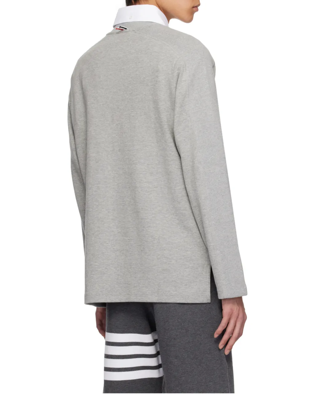 4-Bar Striped Crewneck Sweatshirt