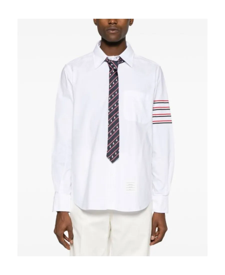 4-Bar Stripe Detailed Buttoned Shirt
