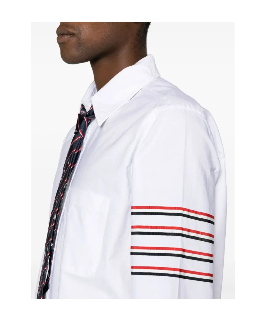 4-Bar Stripe Detailed Buttoned Shirt