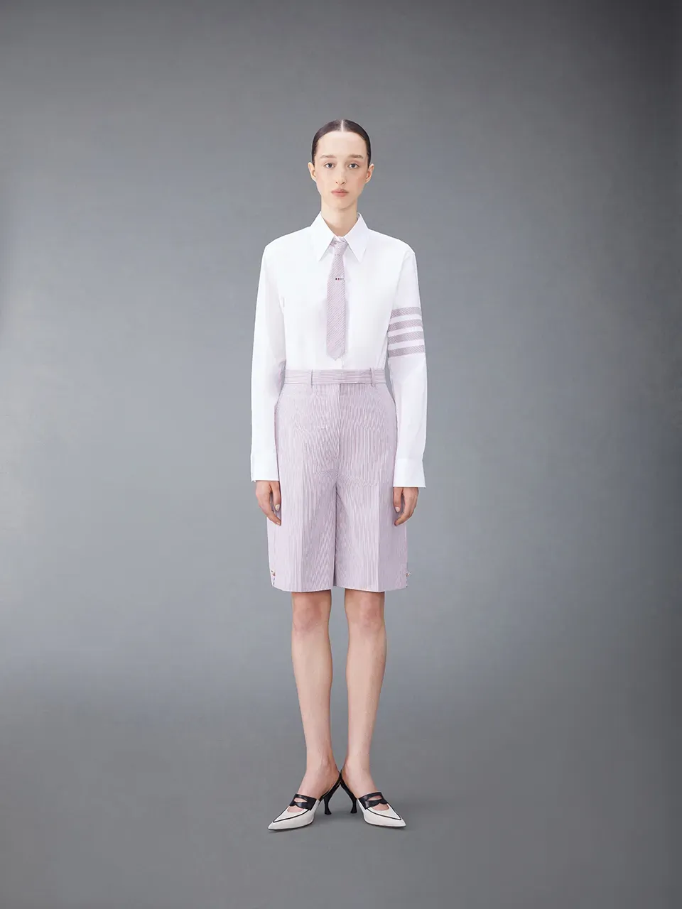 4-Bar Stripe Detailed Poplin Shirt