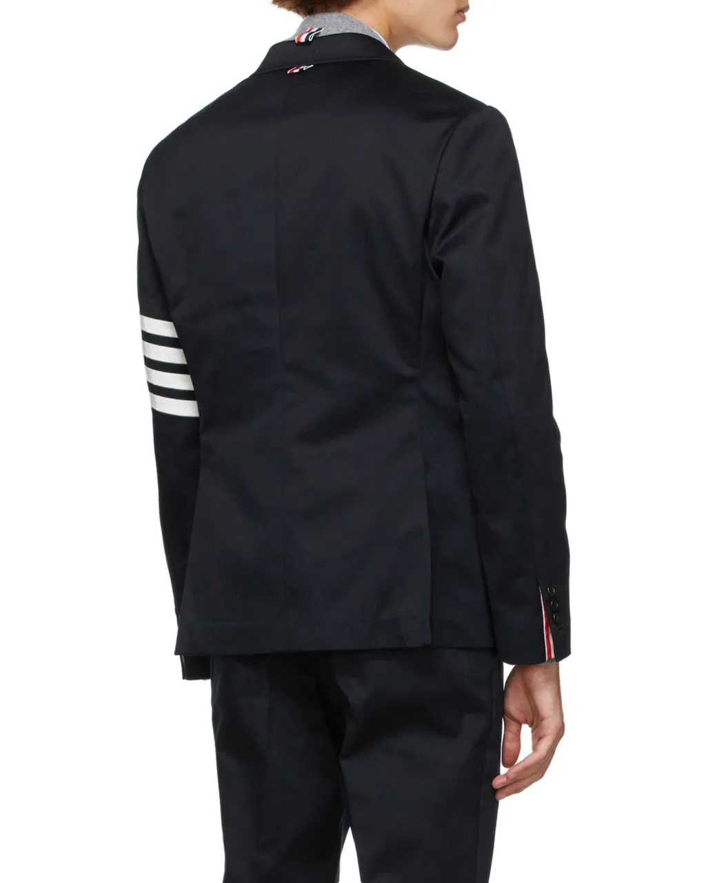 4-Bar Stripe Single-Breasted Blazer