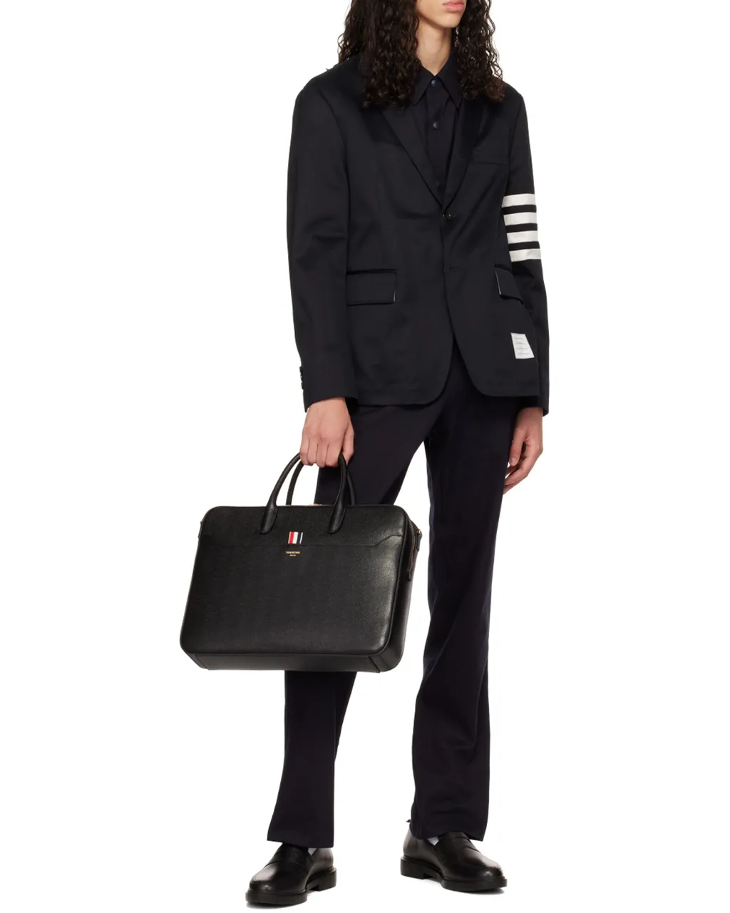 4-Bar Stripe Single-Breasted Blazer