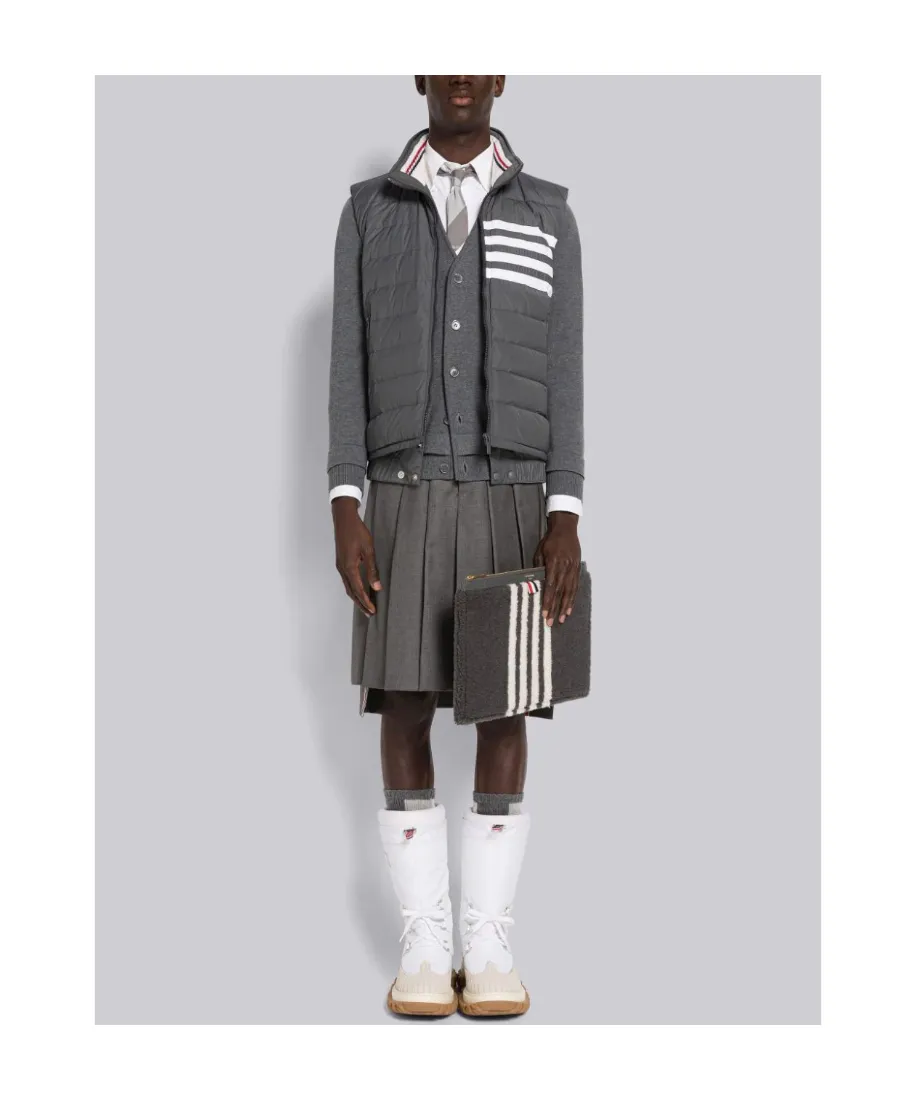 4-Bar Motif Zipped Gilet