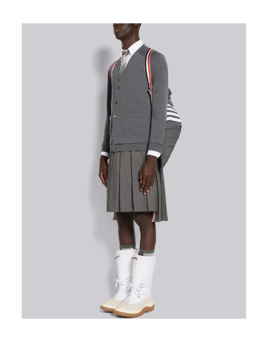 4-Bar Motif Zipped Gilet