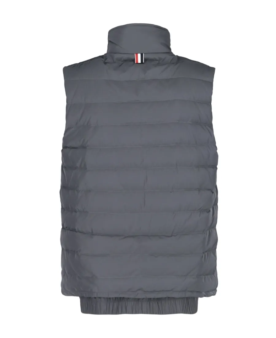 4-Bar Motif Zipped Gilet
