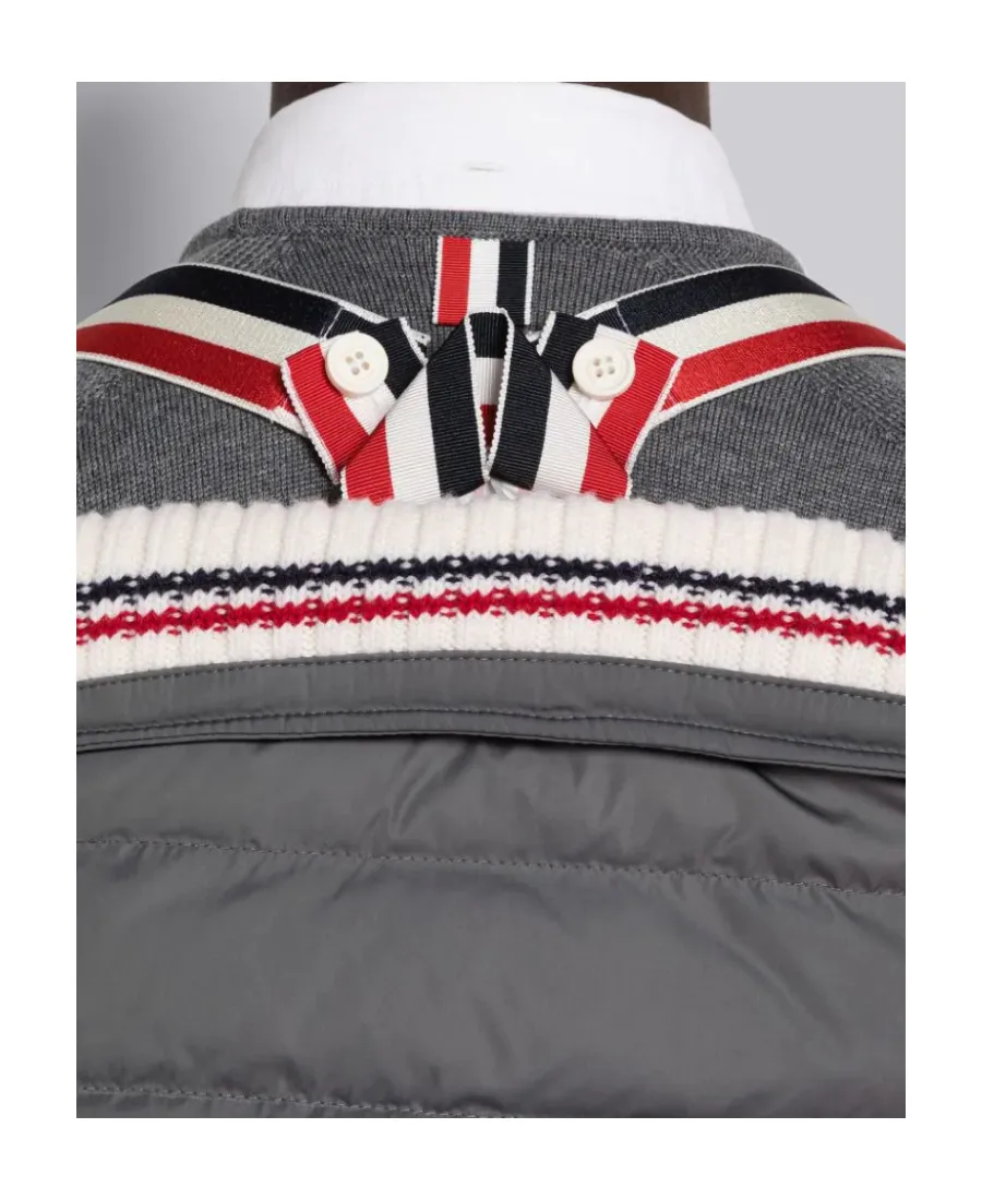 4-Bar Motif Zipped Gilet