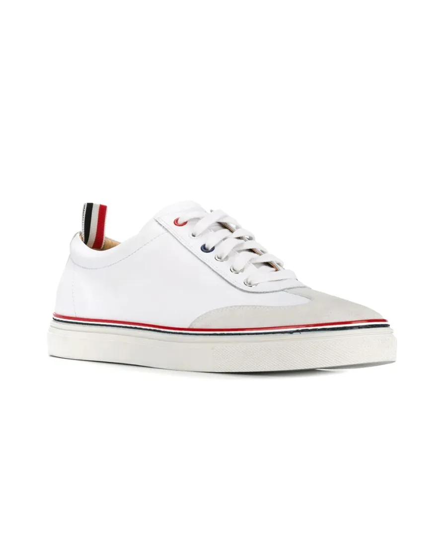 Striped Trim Low-Top Sneakers