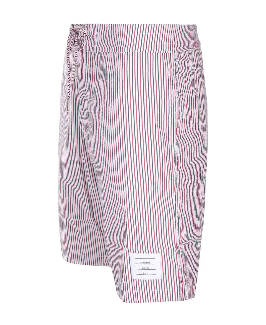 Striped Drawstring Swimming Shorts