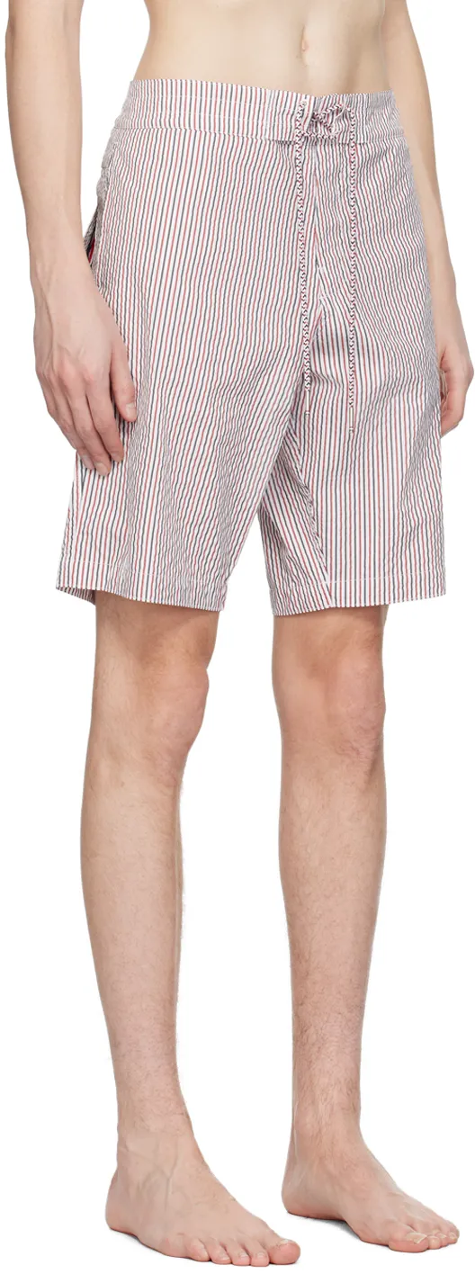 Striped Drawstring Swimming Shorts