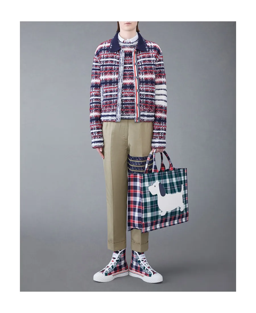 Tartan Jacquard Knitted Top