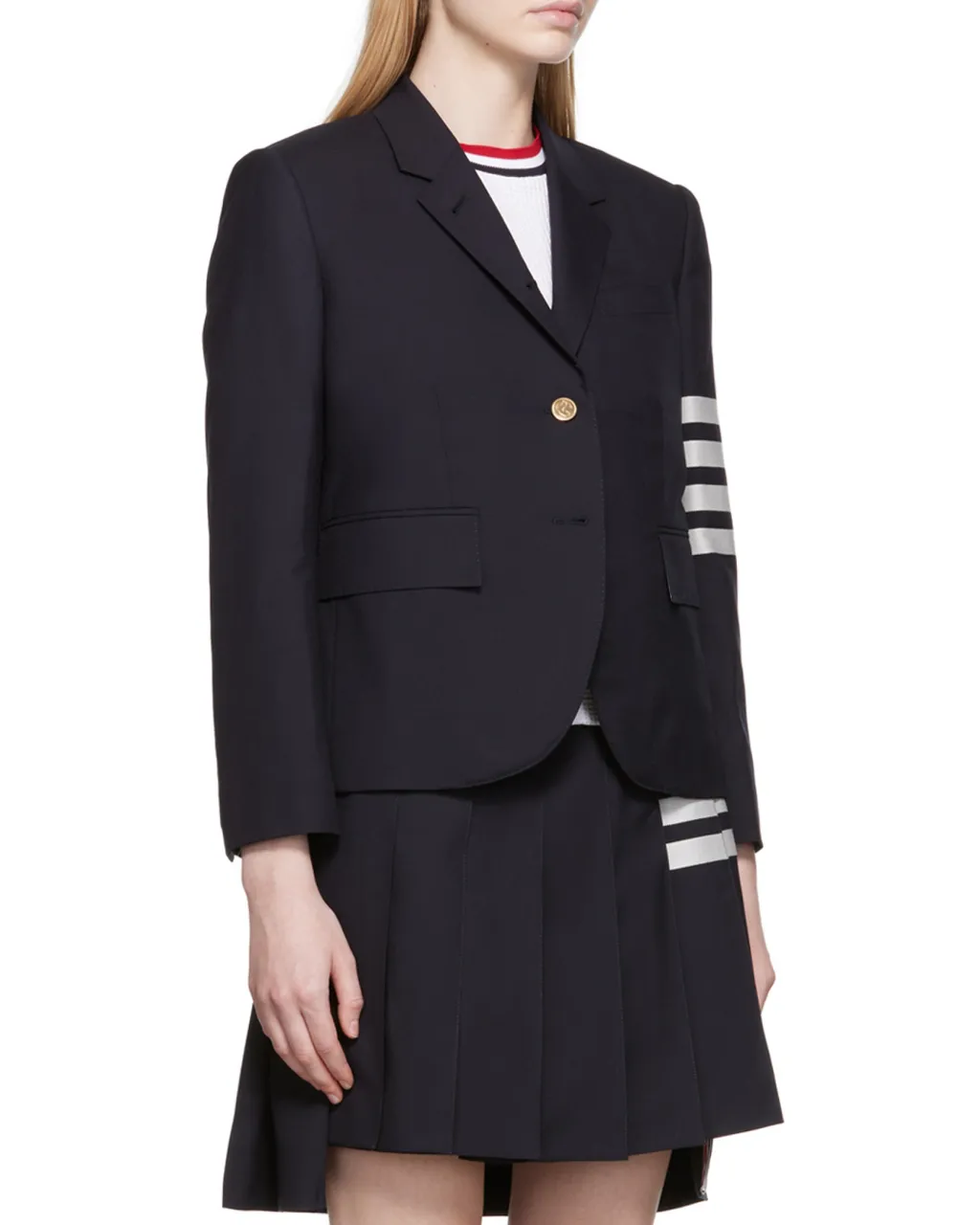 4-Bar Cropped Blazer