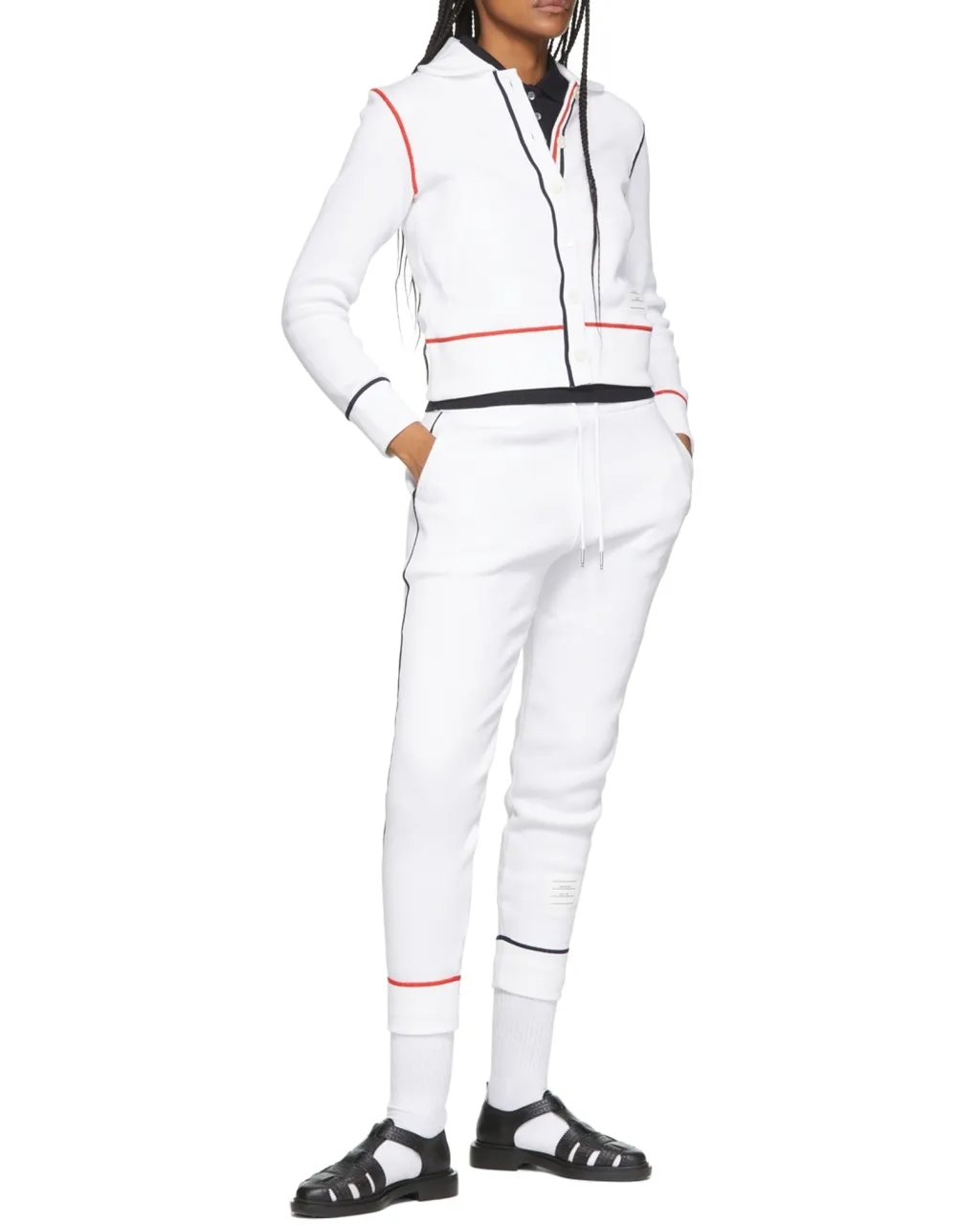 Contrast-Trim Track Pants