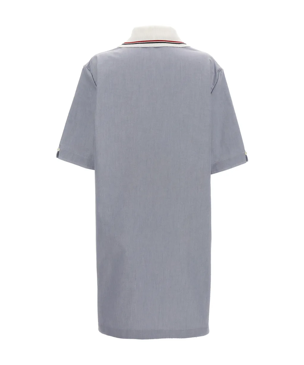 Motif Embroidered Polo Dress