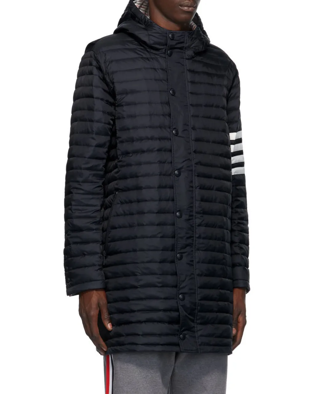 4-Bar Hooded Down Coat