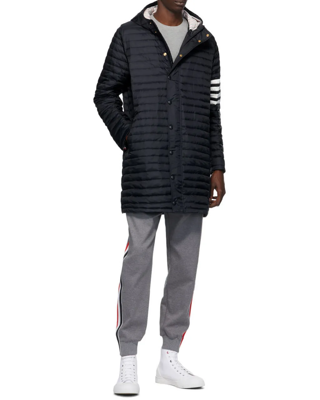 4-Bar Hooded Down Coat