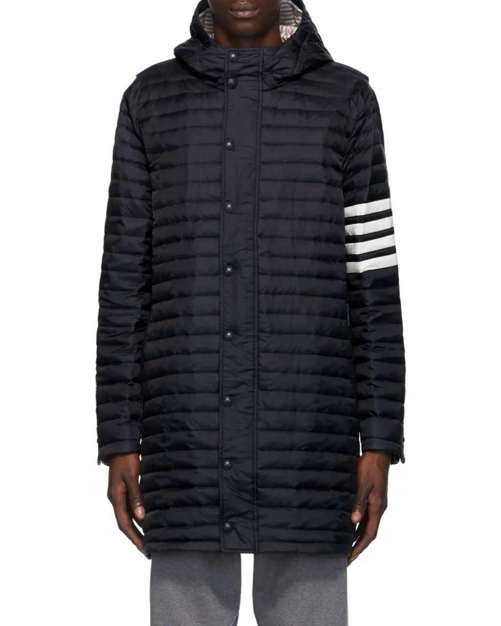 4-Bar Hooded Down Coat