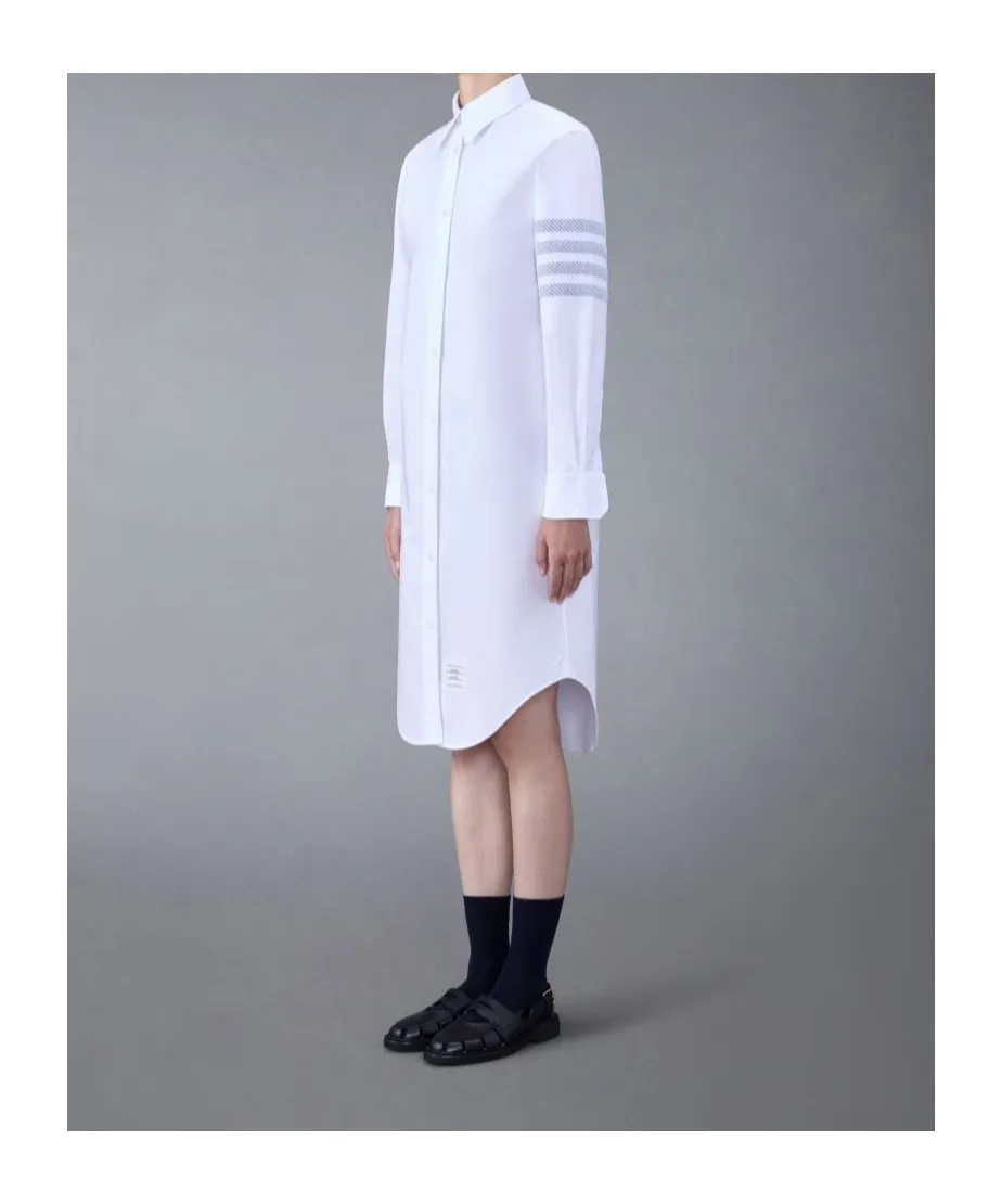 4-Bar Long-Sleeved Shirt Dress