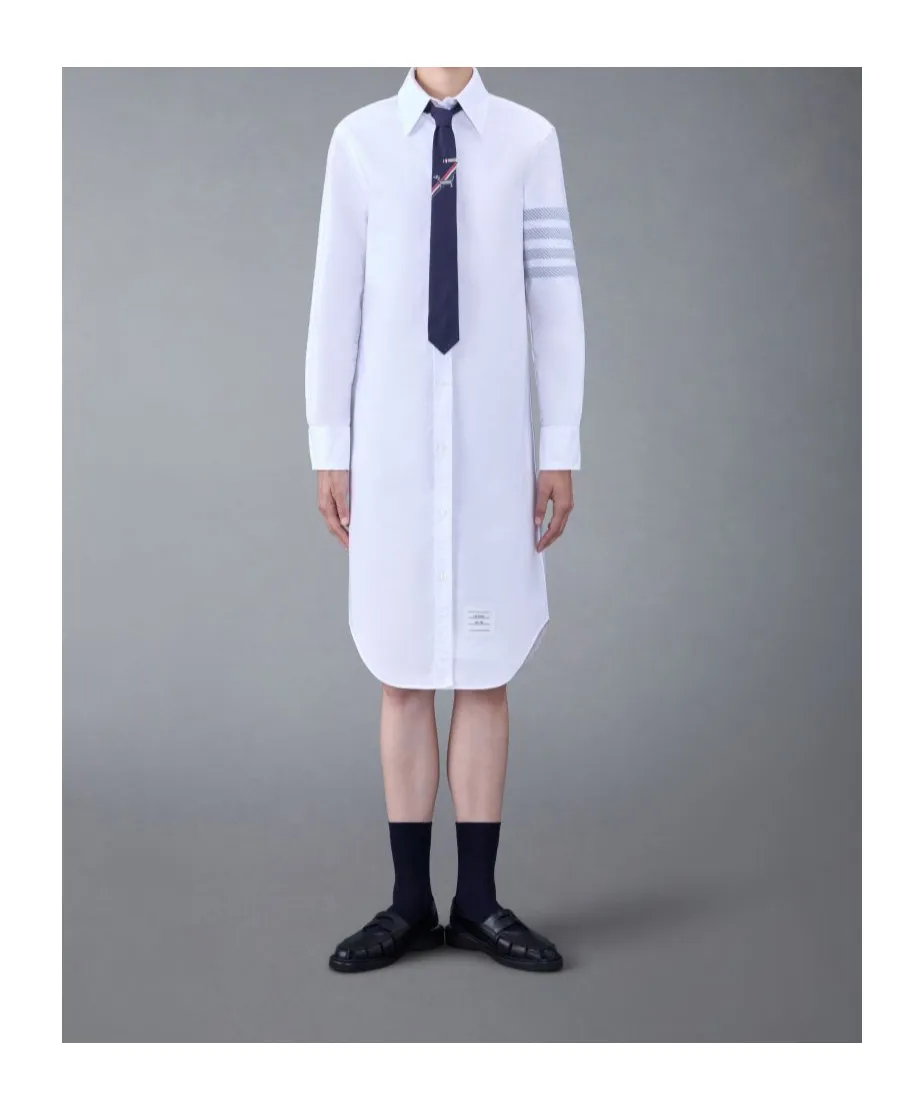 4-Bar Long-Sleeved Shirt Dress