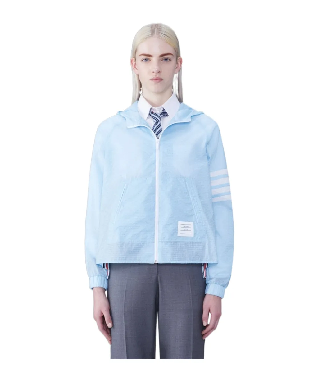4-Bar Stripe Detailed Hooded Jacket