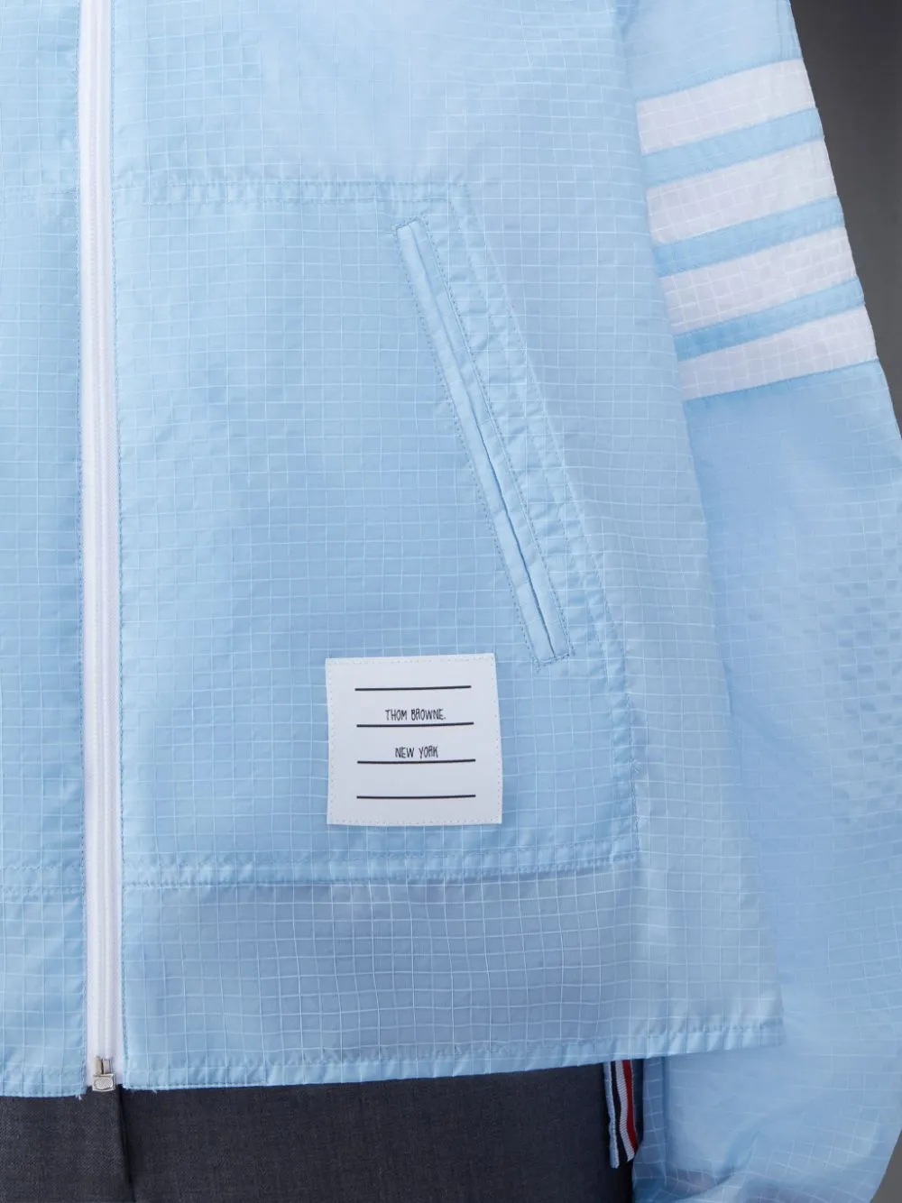 4-Bar Stripe Detailed Hooded Jacket