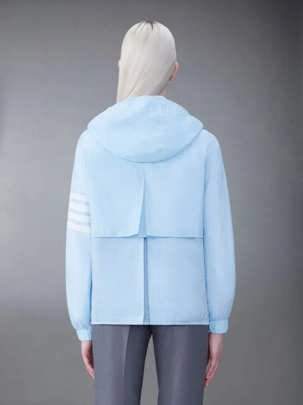 4-Bar Stripe Detailed Hooded Jacket