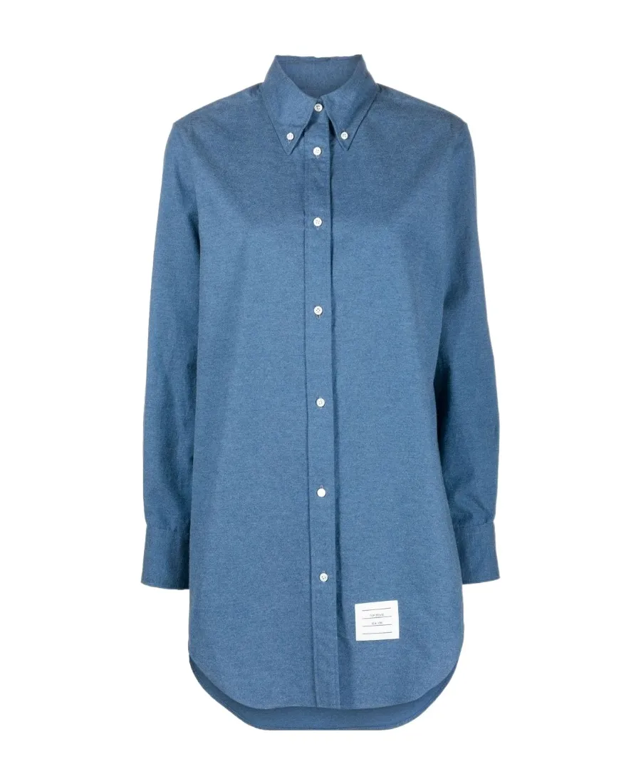Collared Button-Up Shirt Dress