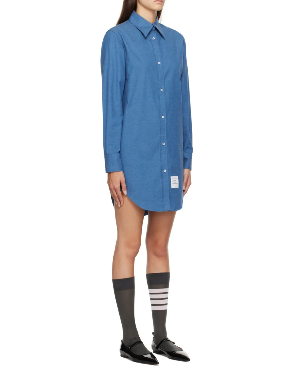Collared Button-Up Shirt Dress