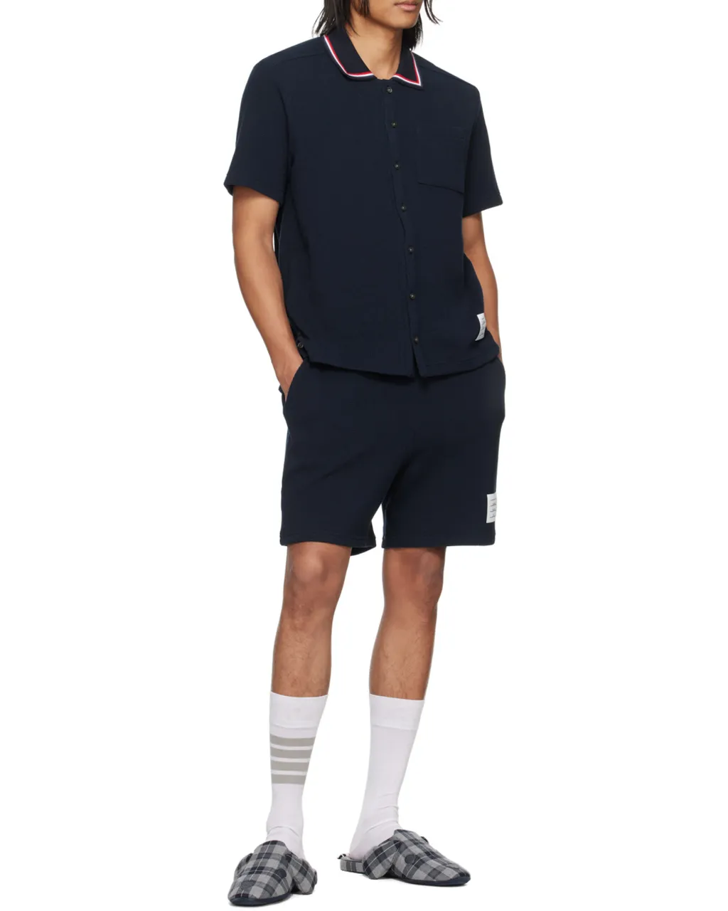 Rwb Stripe-Trimmed Drawstring Track Shorts