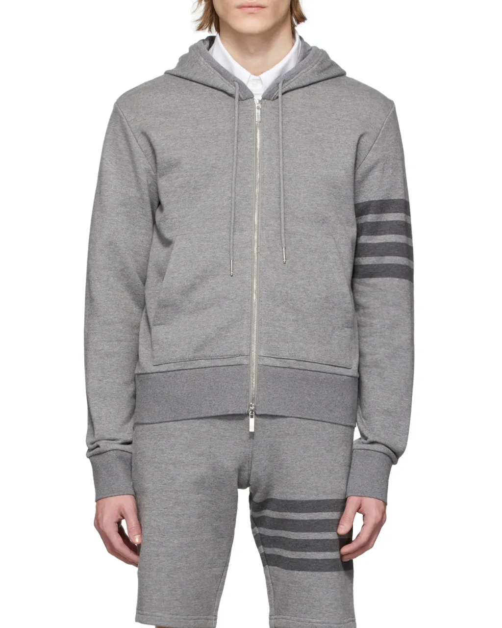 Tonal 4-Bar Hooded Jacket