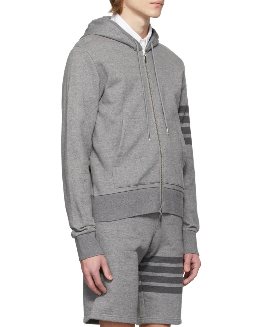 Tonal 4-Bar Hooded Jacket