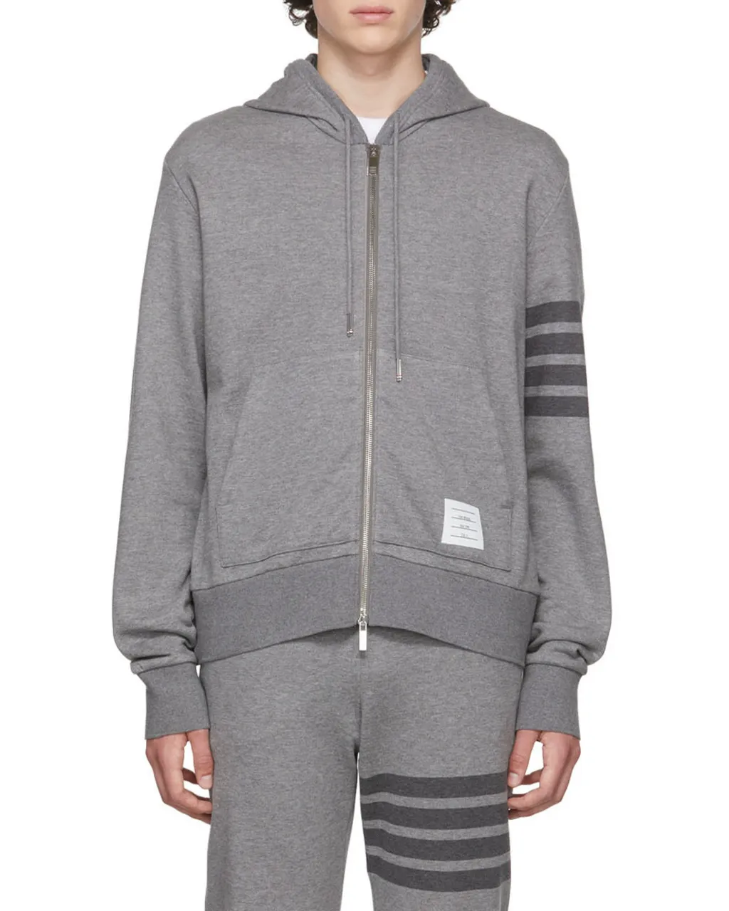 Tonal 4-Bar Hooded Jacket