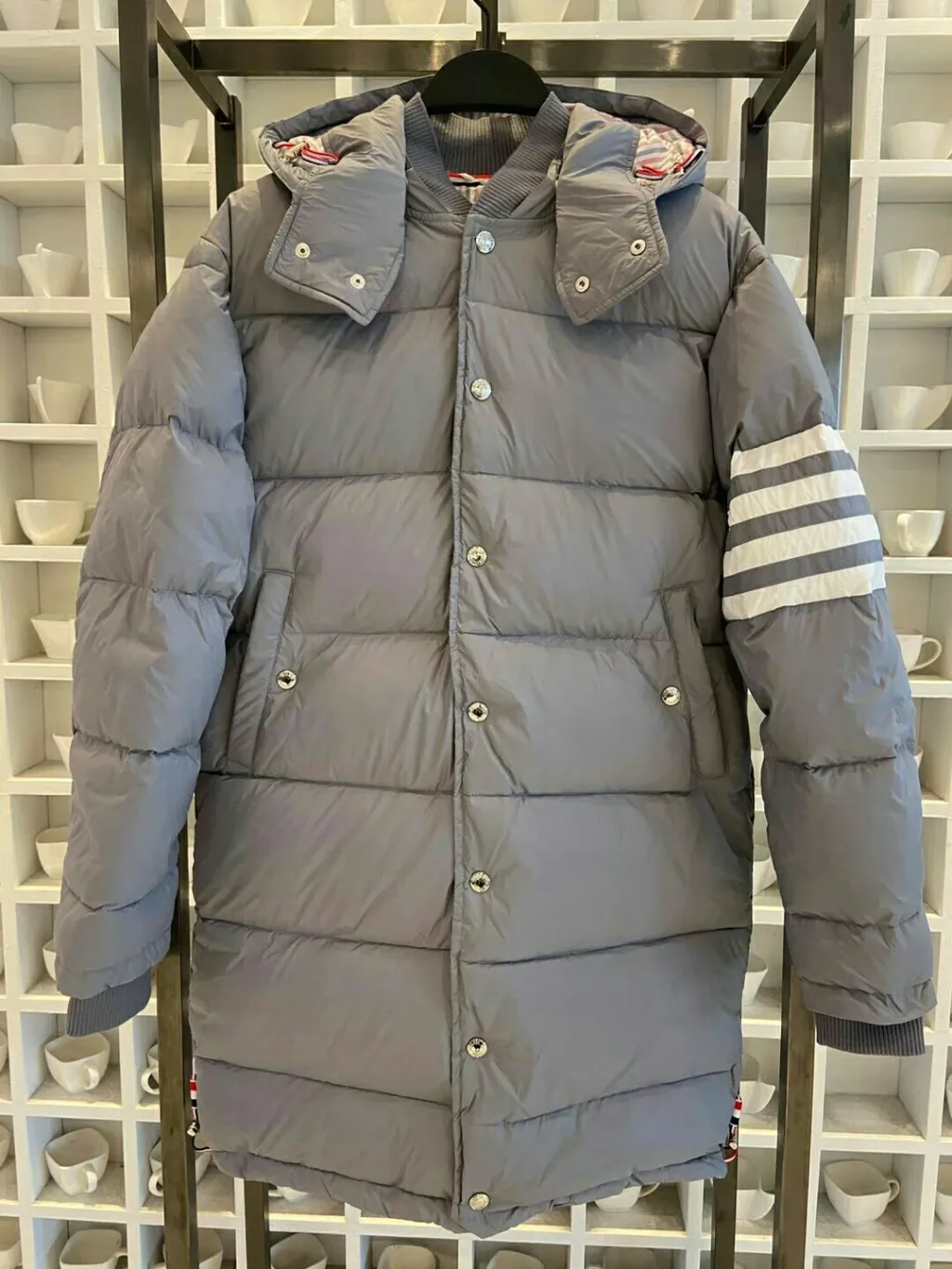 Striped Padded Hooded Jacket